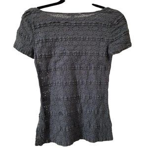Banana Republic XS Gray Lace Blouse